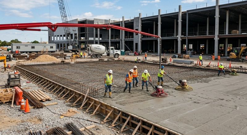 Commercial Slab Construction in Strasburg, PA