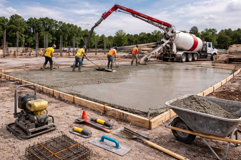 Commercial Slab Installation in Reinholds, PA