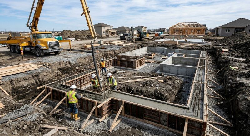 Concrete Foundation Installation in Red Lion, PA